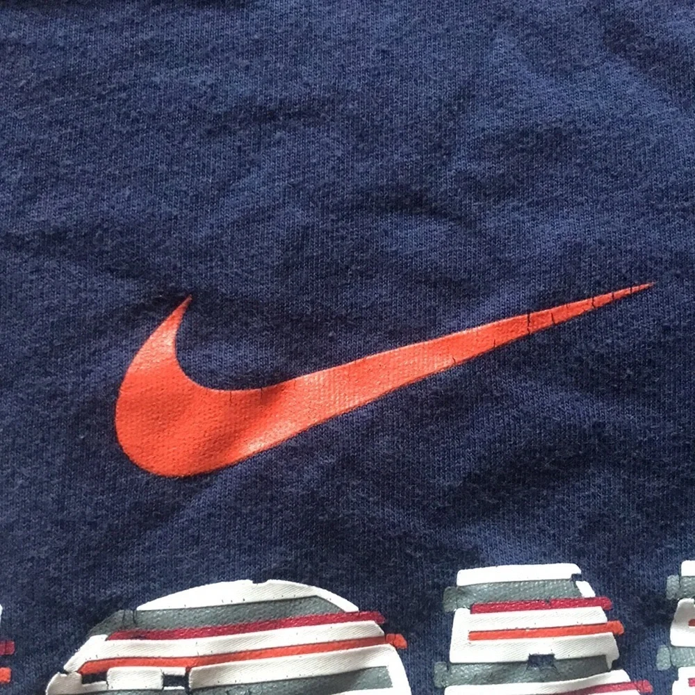 Nike Dark Blue Graphic Short Sleeve Tee Shirt Top